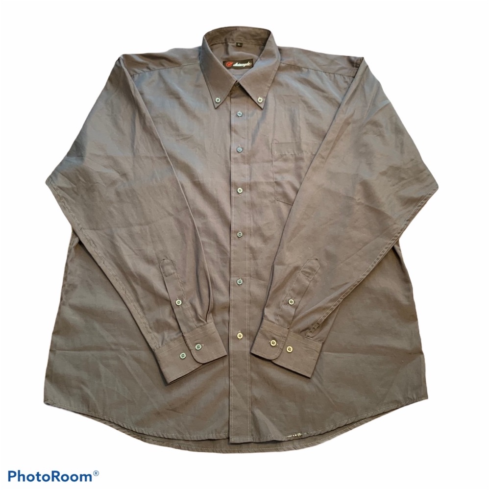 Men’s Meinengda Dress Shirt Gray Size L